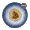 Merino 875 Domek nad Jeziorem - Średni szaly melanż/fumo/szaroniebieski/błękit/jasny błękit/jasny beż/lniany/ptysiowy/karmel