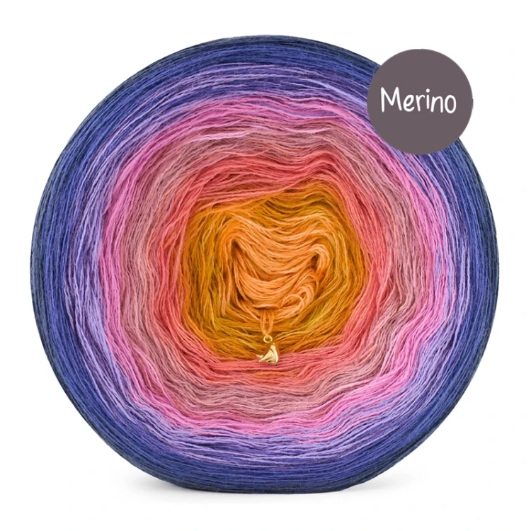 KOKONEK Merino 877 Kwietna Łąka - Fumo/atrament/jasny fiolet/chłodny róż/zgaszony róż/jasna malina/miodowy/kurkuma