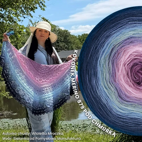 KOKONEK Merino 879 Pod chmurką - Navy/fumo/szaronienieski/błękit/lodowy błękit/lawenda/landrynka/wrzos