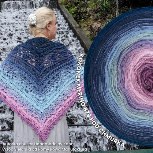 KOKONEK Merino 879 Pod chmurką - Navy/fumo/szaronienieski/błękit/lodowy błękit/lawenda/landrynka/wrzos