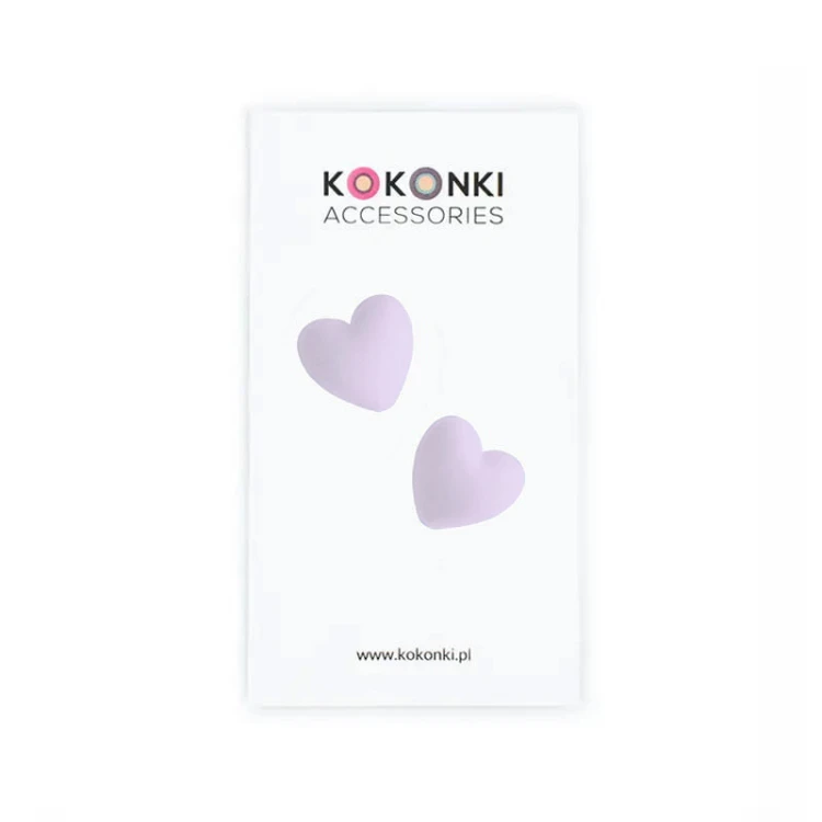 Stopery do drutów Kokonki Accessories / serduszko / lawenda / 2 szt
