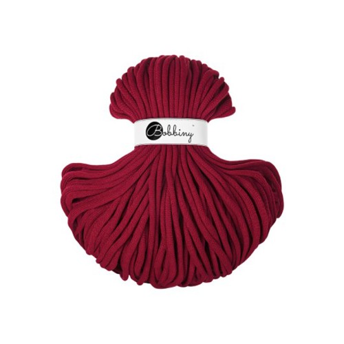 Sznurek pleciony bawełniany Bobbiny Jumbo / Karmazynowy / Red Velvet / 9mm / 100m