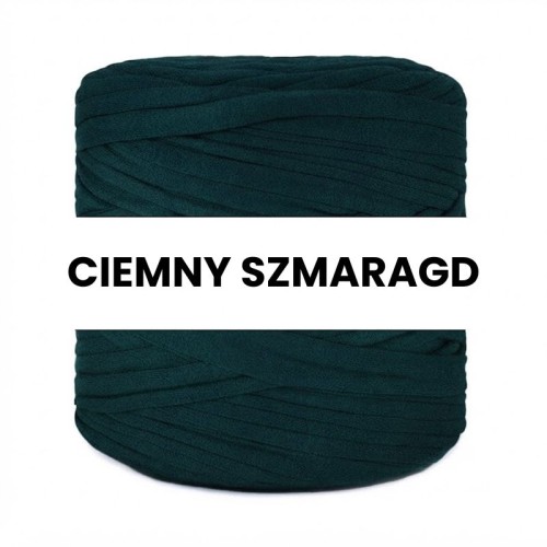 T-shirt Yarn Cotton Spaghetti / ciemny szmaragd