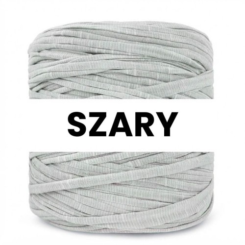 T-shirt Yarn Cotton Spaghetti ze strukturą / szary