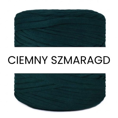 T-shirt Yarn Cotton Spaghetti / ciemny szmaragd