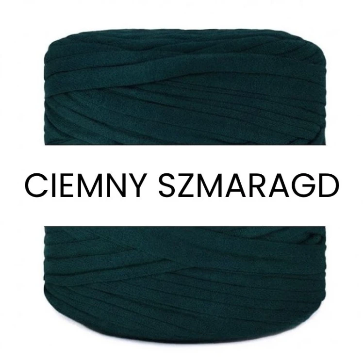 T-shirt Yarn Cotton Spaghetti / ciemny szmaragd