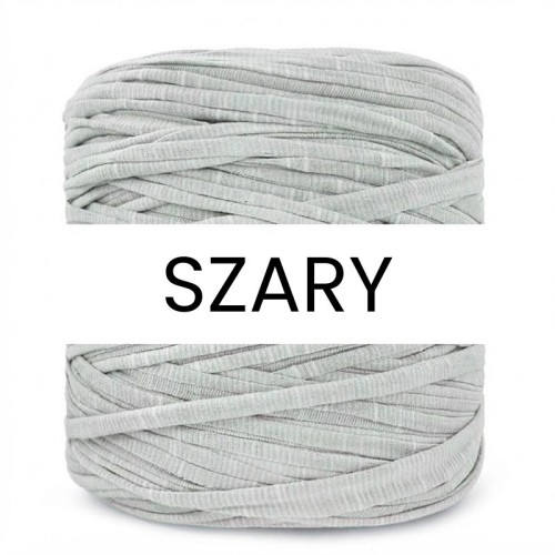 T-shirt Yarn Cotton Spaghetti ze strukturą / szary