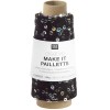 Włóczka / nić z cekinami Rico Design Creative Make It Paillette 012 / czerń i holo