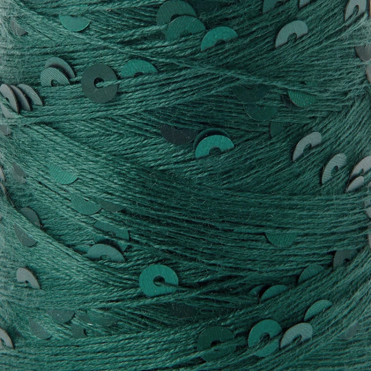 Włóczka / nić z cekinami Rico Design Creative Make It Paillette 003 / ciemny szmaragd