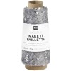 Włóczka / nić z cekinami Rico Design Creative Make It Paillette 010 / granit