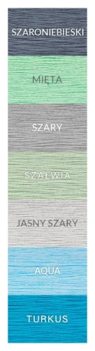 KOKONEK_Nature Szaroniebieski/mięta/szary/szałwia/jasny szary/aqua/turkus / 3 nitki / 2000 m / 350 g - GOTOWY