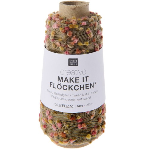 Włóczka / nić fantazyjna z nopkami Rico Design Creative Make It Flöckchen / 001