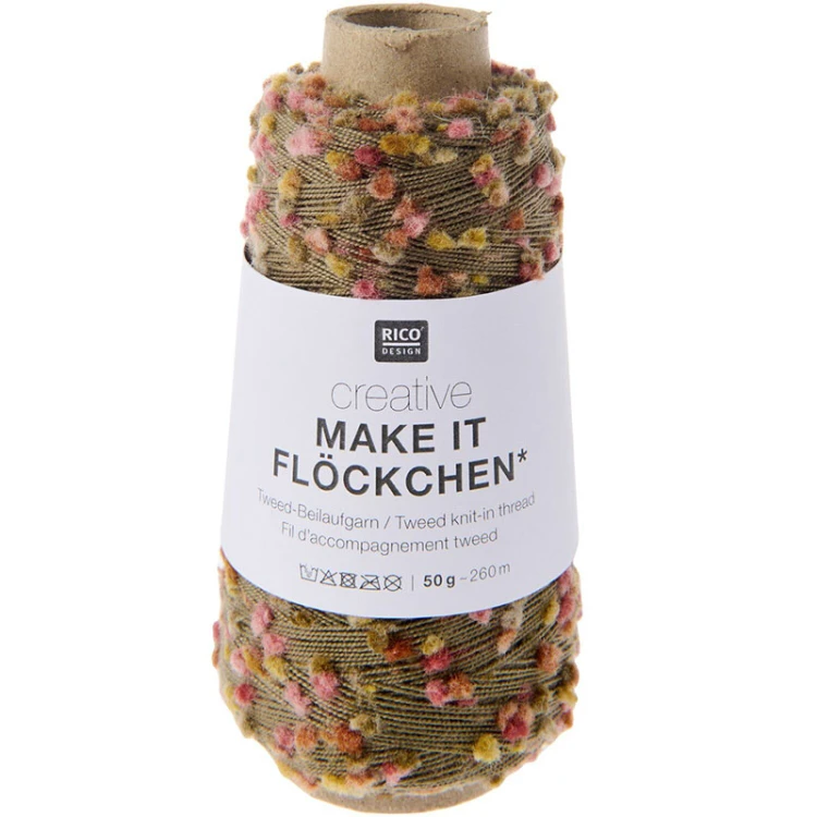 Włóczka / nić fantazyjna z nopkami Rico Design Creative Make It Flöckchen / 001