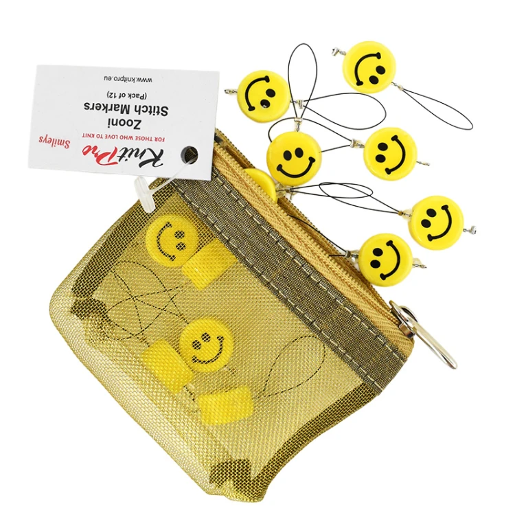 Znaczniki do drutów KnitPro Zooni Smileys / 12 sztuk
