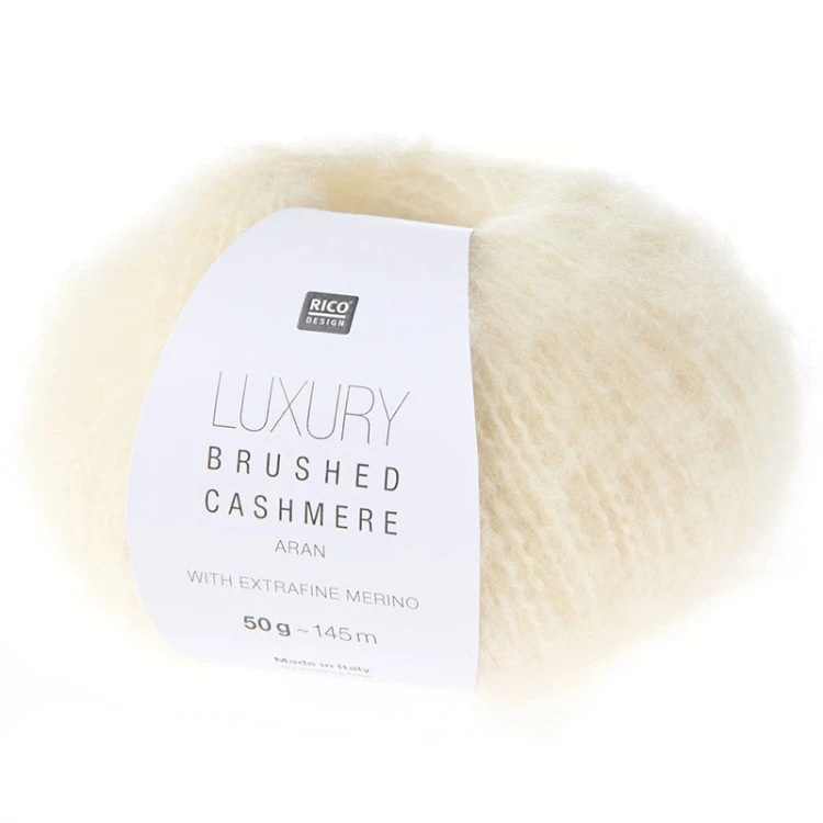 Włóczka Rico Design Luxury Brushed Cashmere Aran 001 / budyń