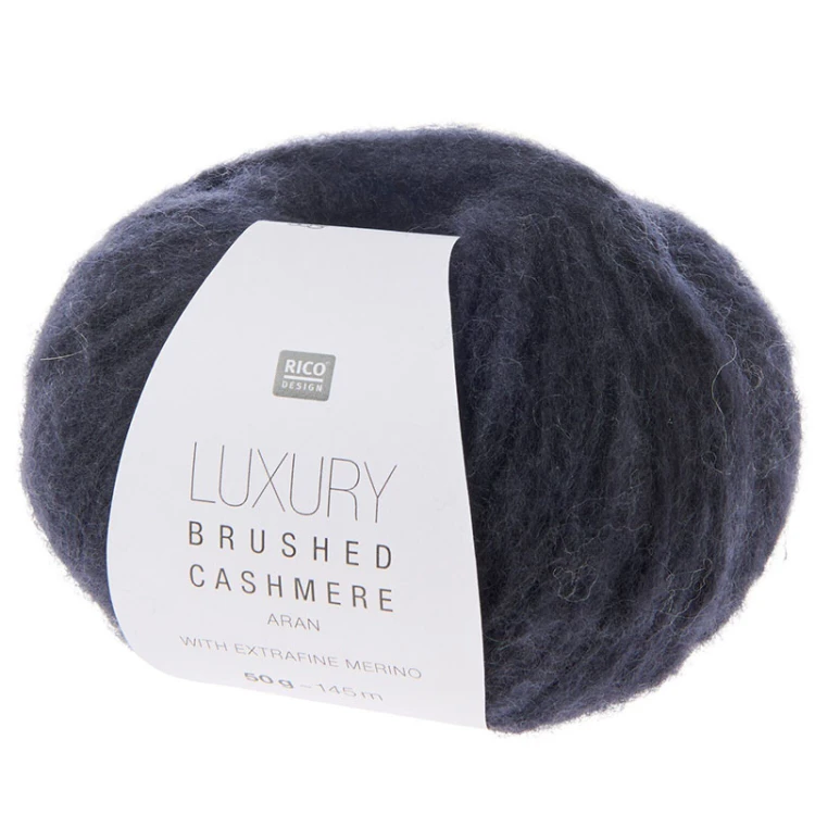 Włóczka Rico Design Luxury Brushed Cashmere Aran 005 / niebo nocą