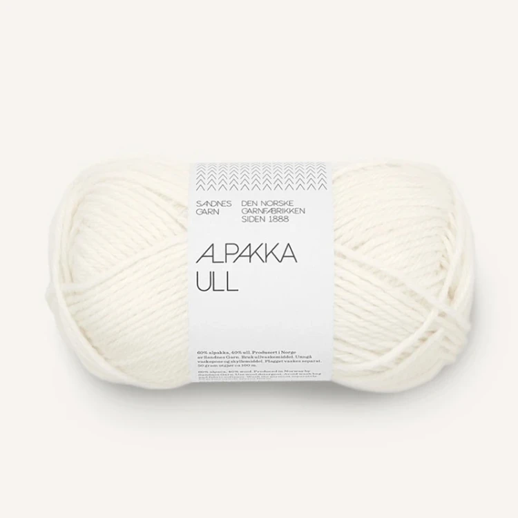 Włóczka Sandnes Garn Alpakka Ull 1002 / ecru
