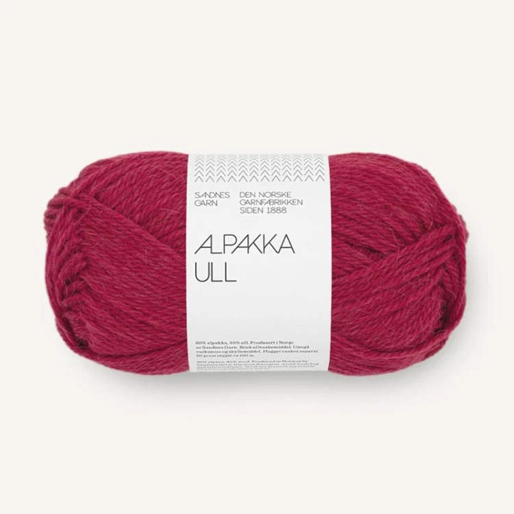 Włóczka Sandnes Garn Alpakka Ull 4255 / malinowa czerwień