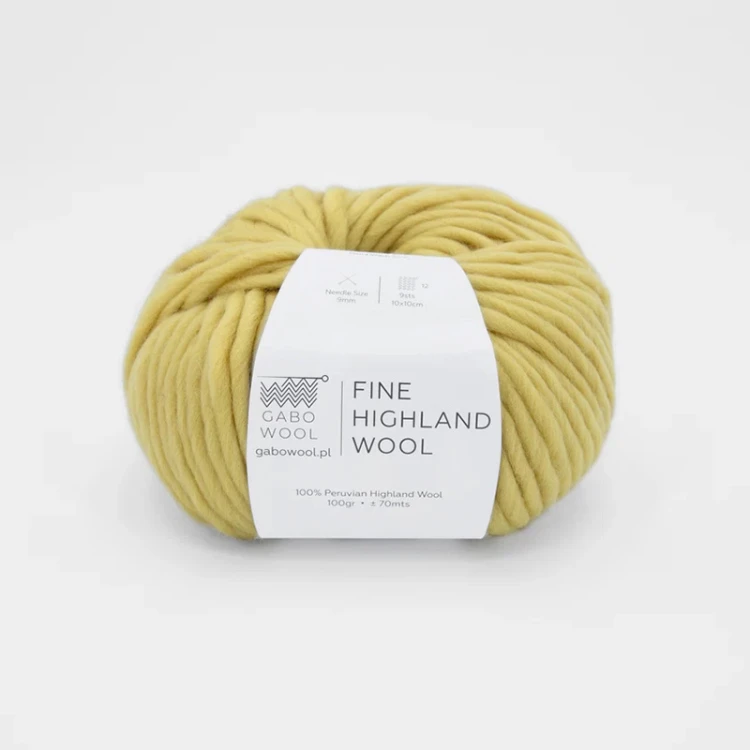 Włóczka Gabo Wool Fine Highland Wool 2014 / maślany