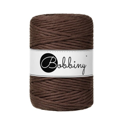 Sznurek skręcany bawełniany Bobbiny Macrame Cord / Czekoladowy / Chocolate Brown / 5mm / 100m