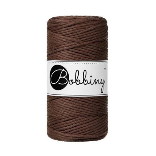 Sznurek skręcany bawełniany Bobbiny Macrame Cord / Czekoladowy / Chocolate Brown / 3mm / 100m