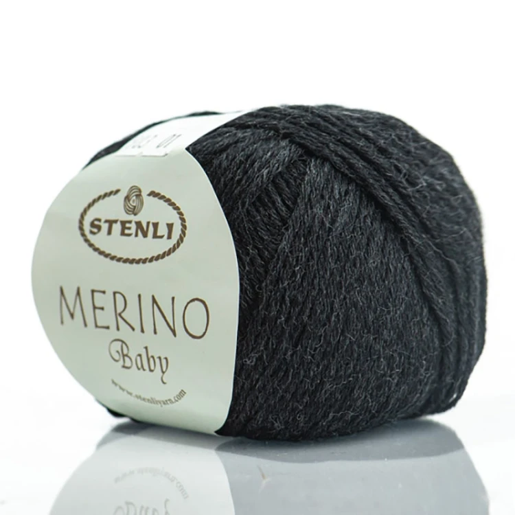 Włóczka Stenli Merino Baby 983 / grafit melanż