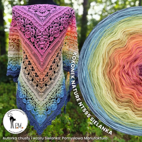 KOKONEK Nature NT595 Sielanka - Szaroniebieski/patyna/wasabi/masełkowy/biszkopt/melon/ciemna morela/róż
