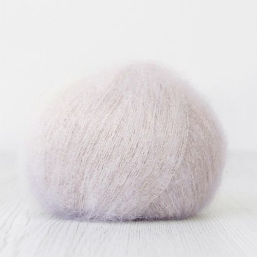 Włóczka DHG Fluffy Lame Natural White / perłowy obłok