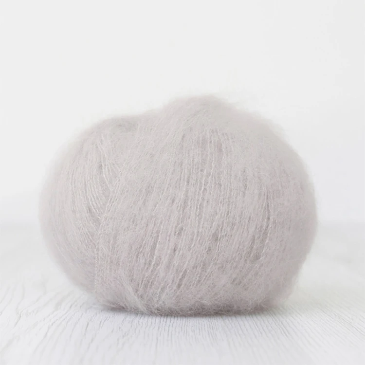 Włóczka DHG Fluffy Lame Pearl / kaszmirowy pył