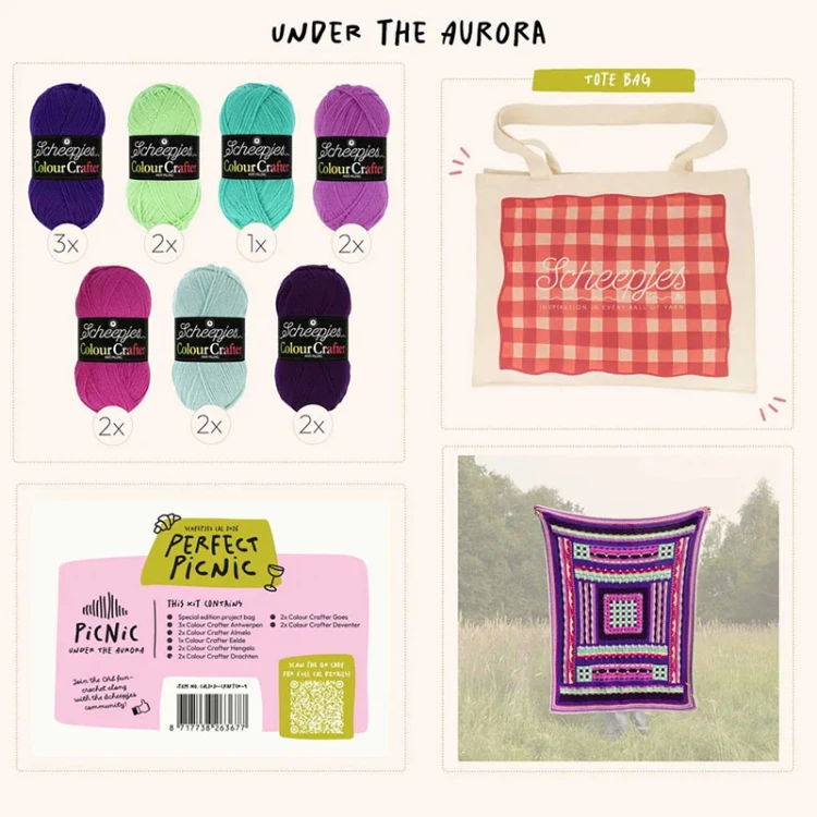 Zestaw Scheepjes CAL2026 Koc Colour Crafter - Aurora