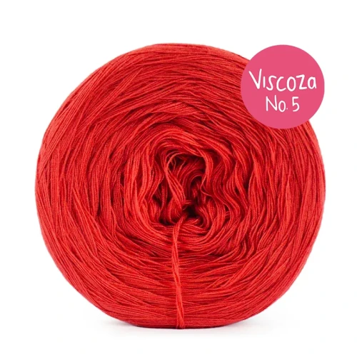 Włóczka KOKONKI Visco no. 5 - czerwony mak / 5 nitek / 400 m / 125 g - GOTOWY