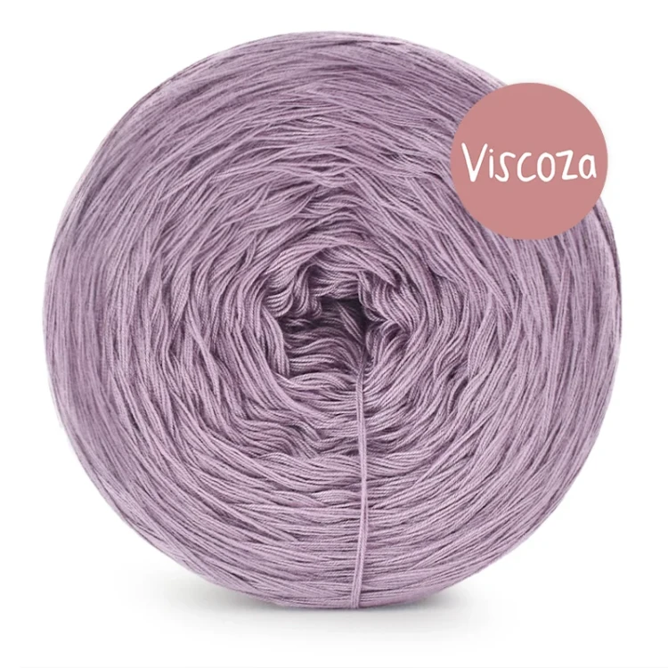 Włóczka KOKONKI Viscoza - blady fiolet / 3 nitki / 1200 m / 225g - GOTOWY