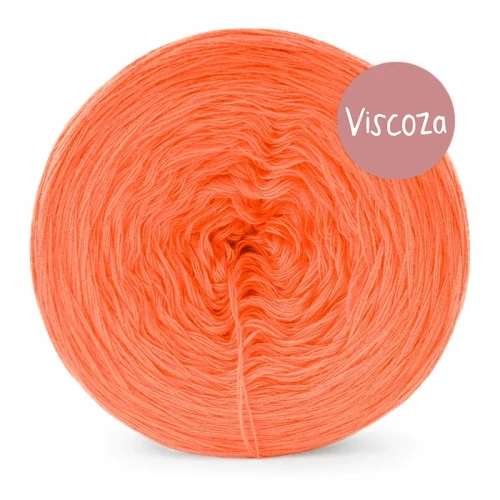 Włóczka KOKONKI Viscoza - mandarynka / 3 nitki / 1200 m / 225g - GOTOWY