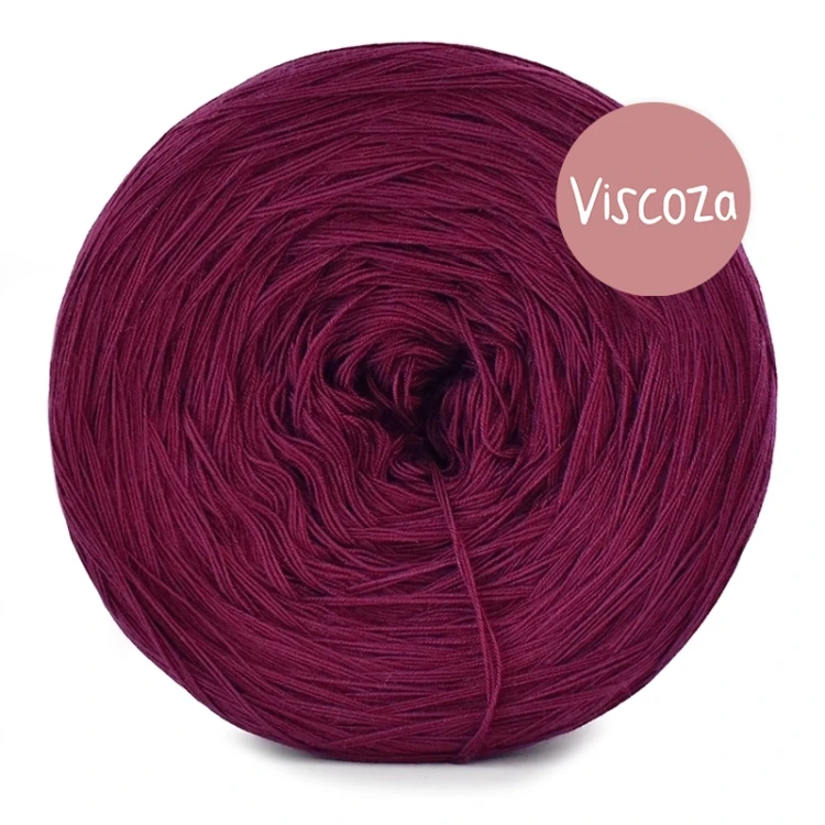 Włóczka KOKONKI Viscoza - buraczki / 3 nitki / 1200 m / 225g - GOTOWY