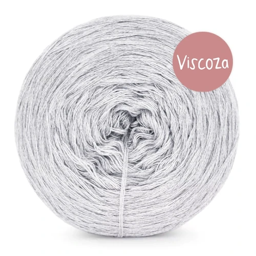 Włóczka KOKONKI Viscoza - srebrzysty / 3 nitki / 1200 m / 225g - GOTOWY