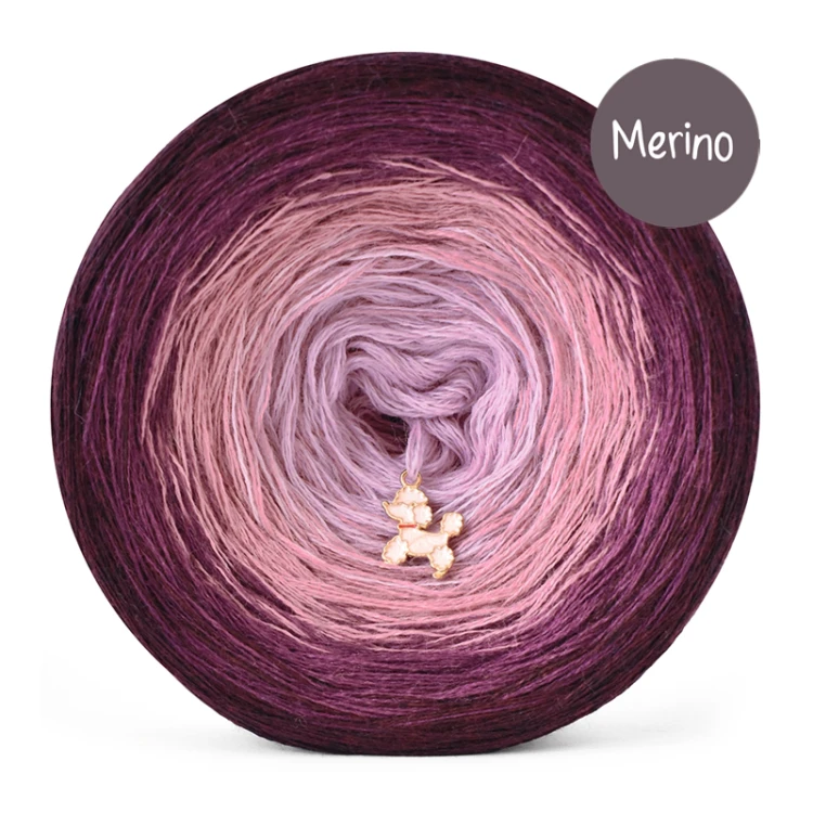 KOKONEK Merino 882 Velvet fig - Wino melanż/burak/zgaszony róż/brudny róż