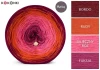 KOKONEK Merino 889 Crackling campfire - Bordo/rudy/bajeczny róż/fuksja