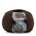 Włóczka Sesia Baby Alpaca 1640 / chłodny brąz