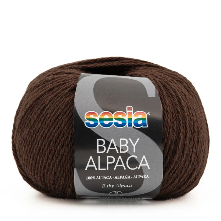 Włóczka Sesia Baby Alpaca 1640 / chłodny brąz