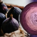 KOKONEK Merino 882 Velvet fig - Wino melanż/burak/zgaszony róż/brudny róż