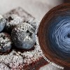 KOKONEK Merino 884 Blueberry brownie - Miedź melanż/ciemny brąz/navy/szaro-niebieski