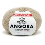 Włóczka Mondial Angora 526 / zimny beż