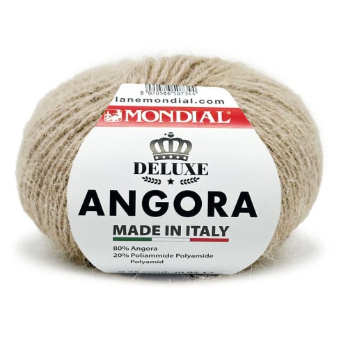 Włóczka Mondial Angora 526 / zimny beż