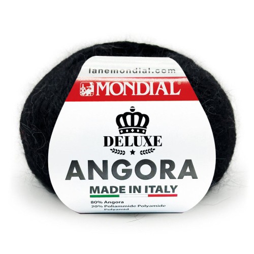 Włóczka Mondial Angora 633 / czerń