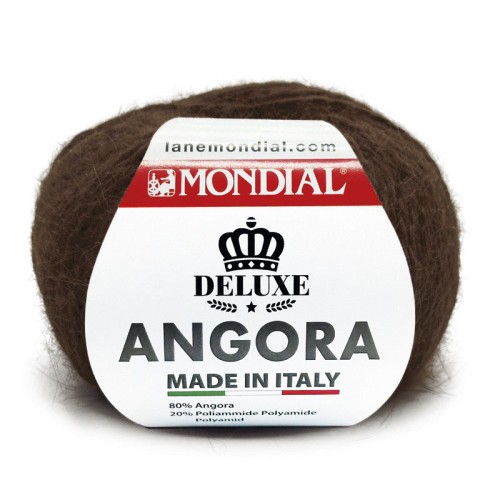 Włóczka Mondial Angora 925 / czekolada