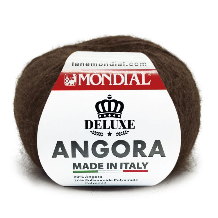 Włóczka Mondial Angora 925 / czekolada