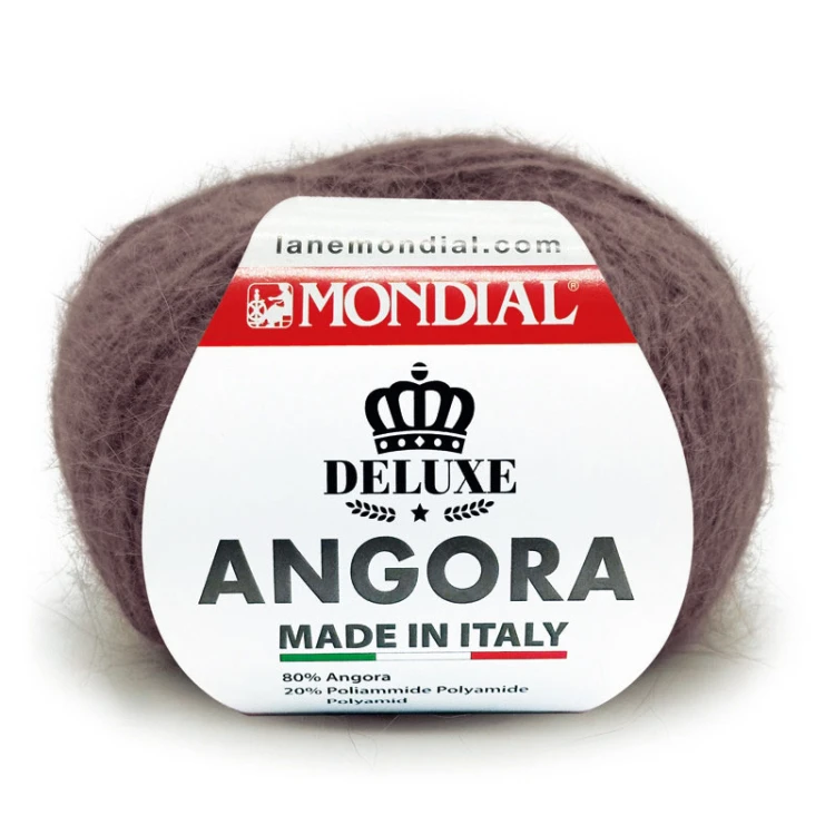 Włóczka Mondial Angora 627 / ciemna lawenda