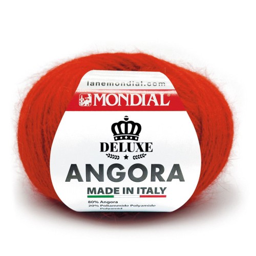 Włóczka Mondial Angora 626 / ognista czerwień