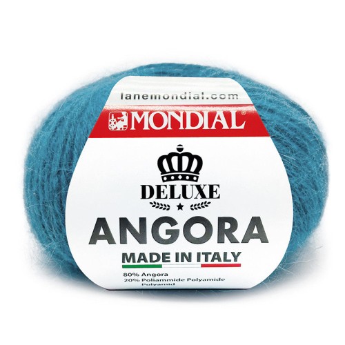 Włóczka Mondial Angora 656 / niebieski melanż