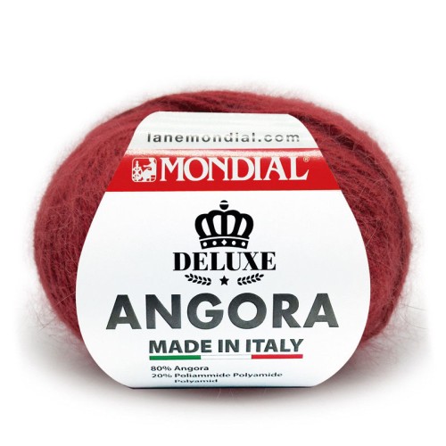 Włóczka Mondial Angora 628 / zgaszona róża